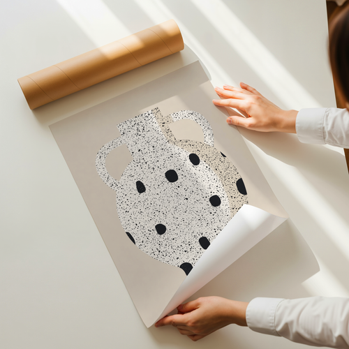abstract art print, modern wall art, minimalist art print, vase art, ceramic inspired art, neutral wall art, scandinavian decor, modern home decor, abstract illustration