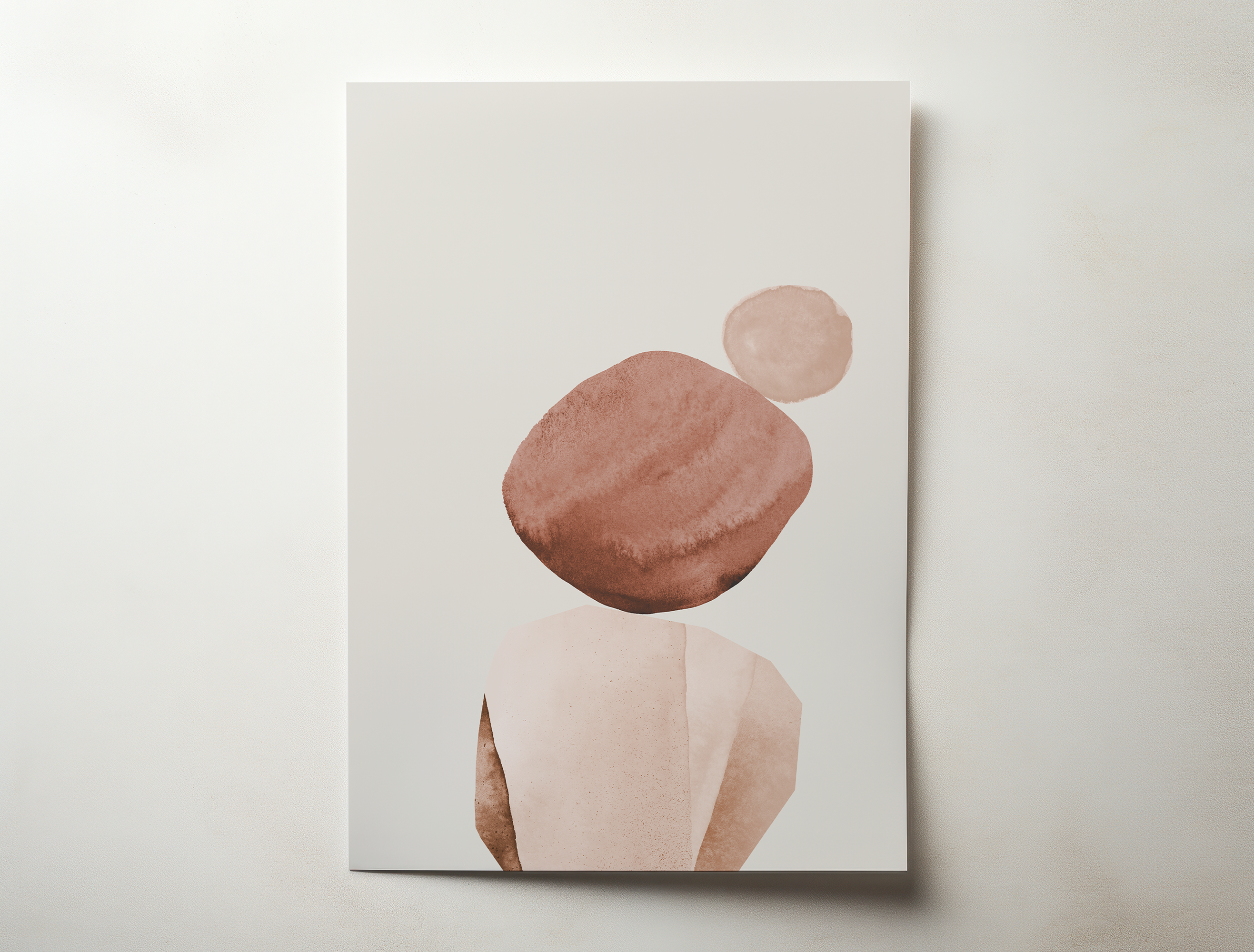 Norvin terracotta abstract minimalist wall art