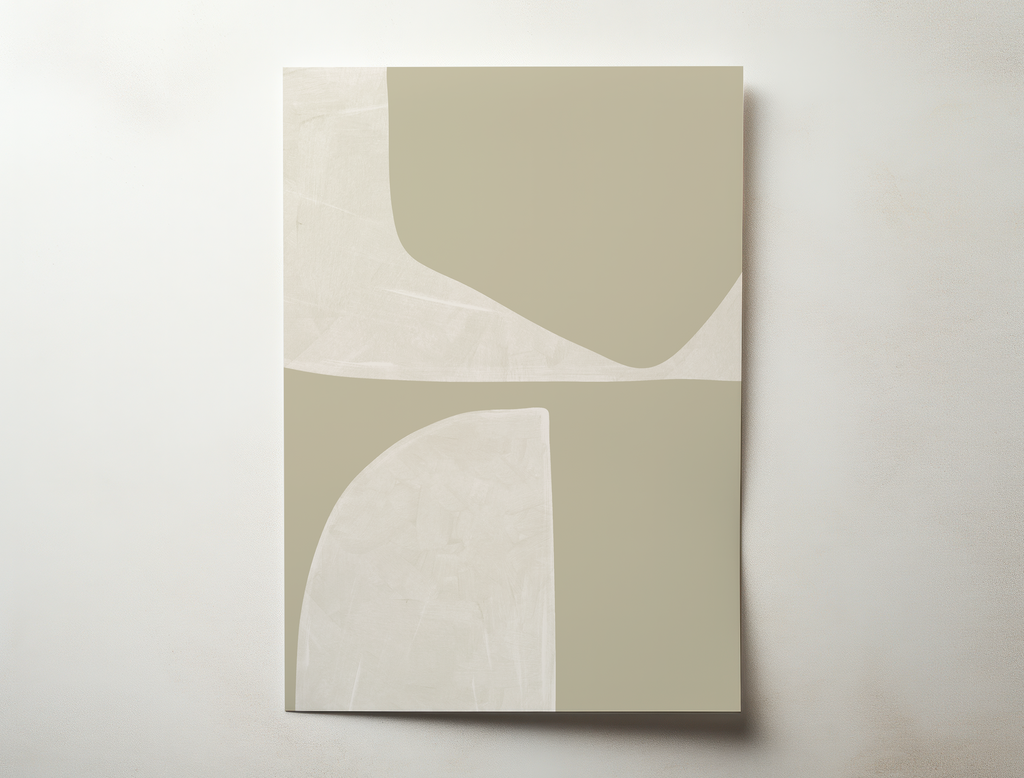 Elune minimalist neutral abstract geometric wall art