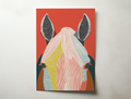 Sirocco modern horse portrait wall art featuring a stylized horse head with bold textures and graphic colors