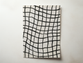 Minimalist abstract wall art print with hand-drawn black lines forming an organic grid on a neutral background