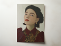 Vivienne modern fashion portrait wall art showing a confident female figure with elegant styling and expressive brushwork