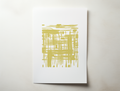 Rinni 2 yellow abstract line minimalist wall art