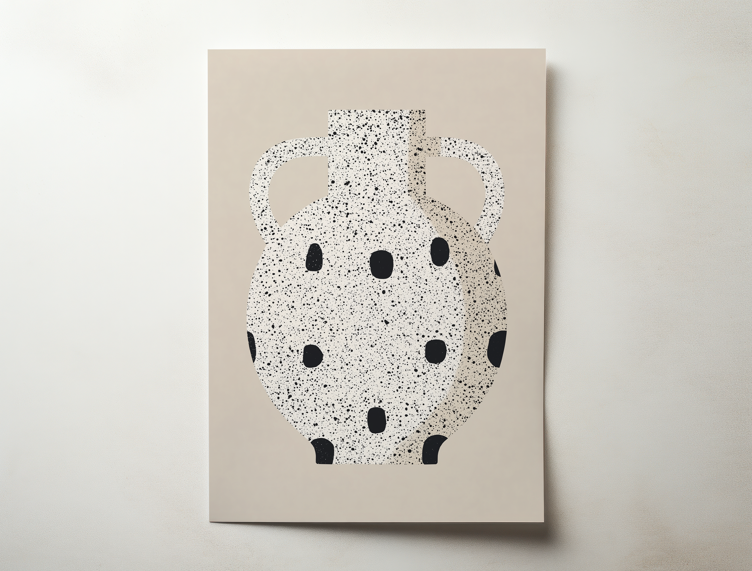 abstract art print, modern wall art, minimalist art print, vase art, ceramic inspired art, neutral wall art, scandinavian decor, modern home decor, abstract illustration