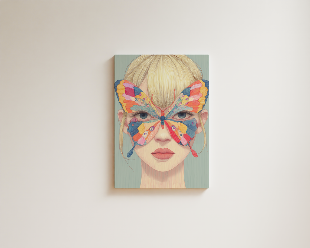 ravelle butterfly wall art modern portrait canvas artwork
