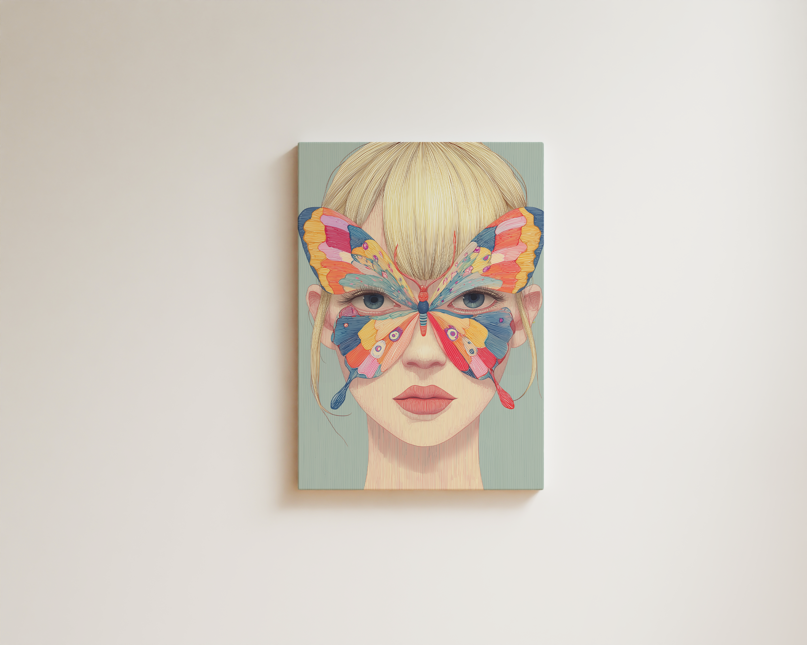 ravelle butterfly wall art modern portrait canvas artwork