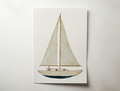 Vane minimalist sailboat illustration coastal wall art