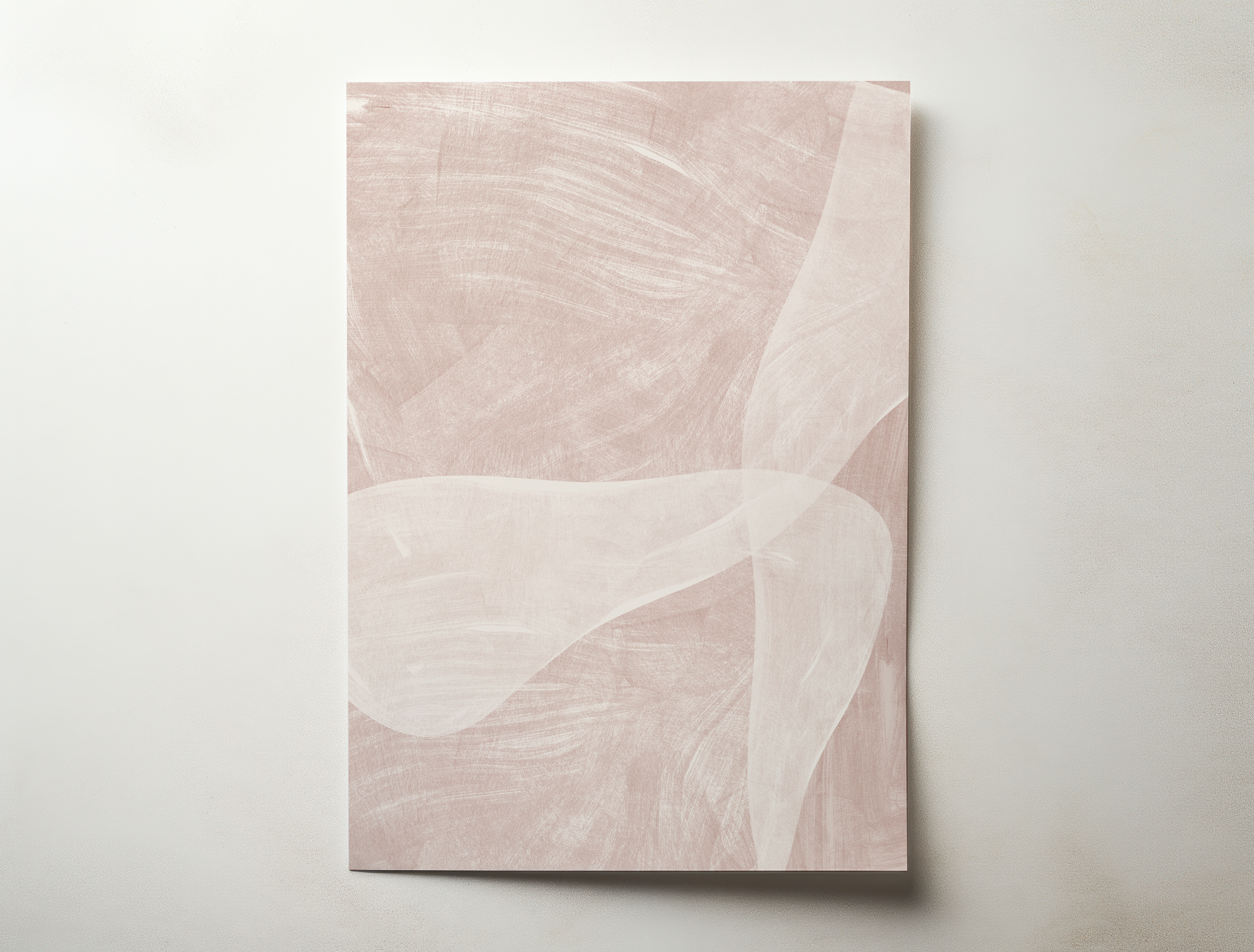Soft abstract wall art print in blush and neutral tones with flowing organic shapes
Minimalist abstract artwork in warm beige and blush colors, modern wall decor
Close-up of abstract art print texture with gentle flowing lines in neutral tones