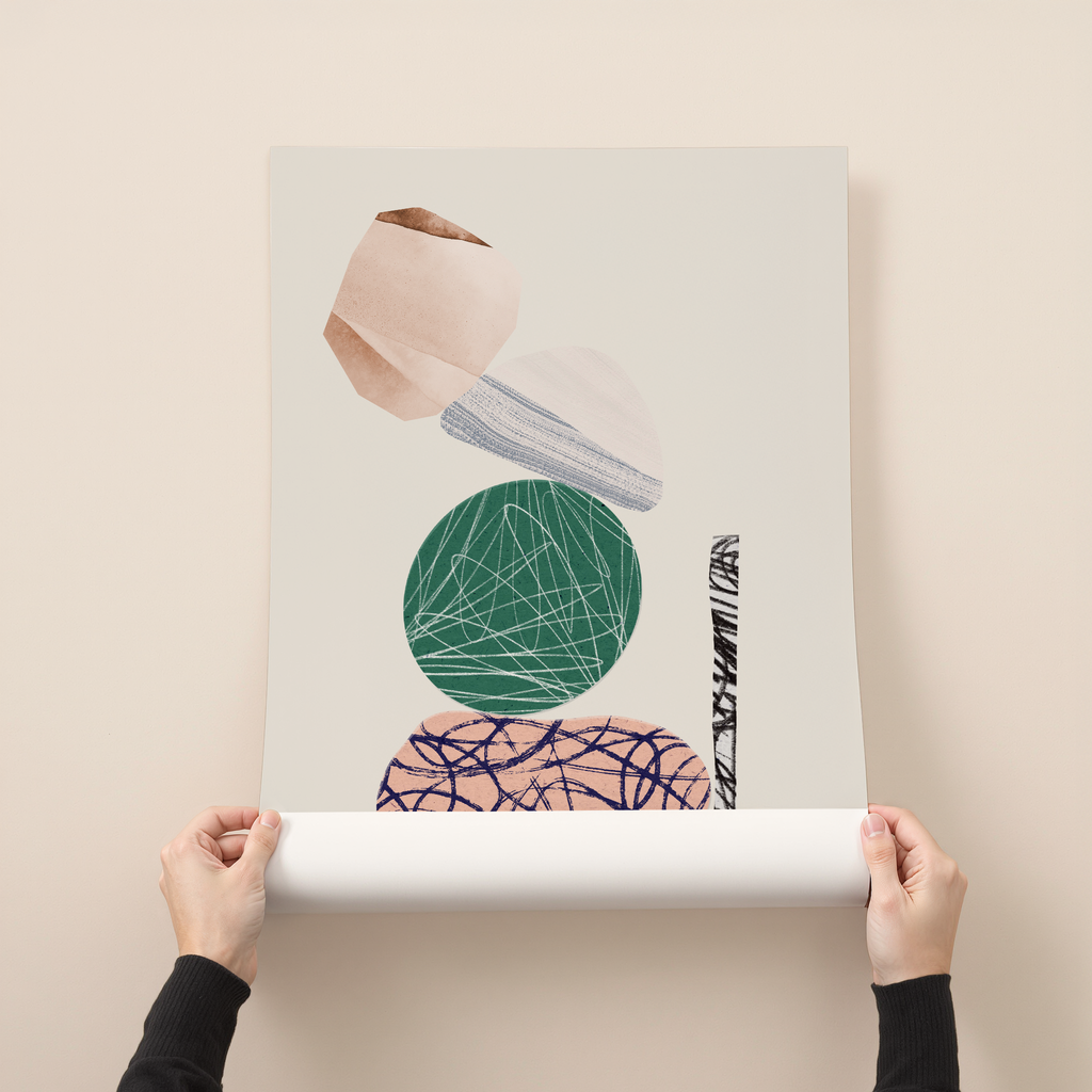 Veruno abstract geometric composition modern wall art