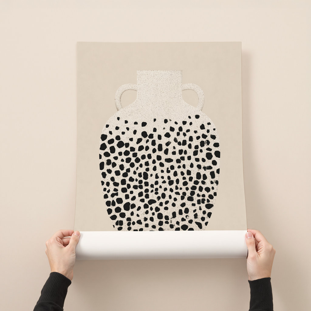 Talo – Minimalist Terrazzo Vase Art Print